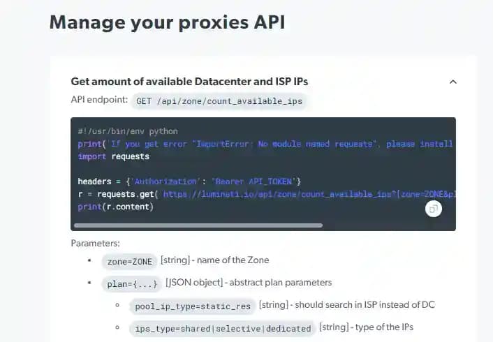 python proxy server api