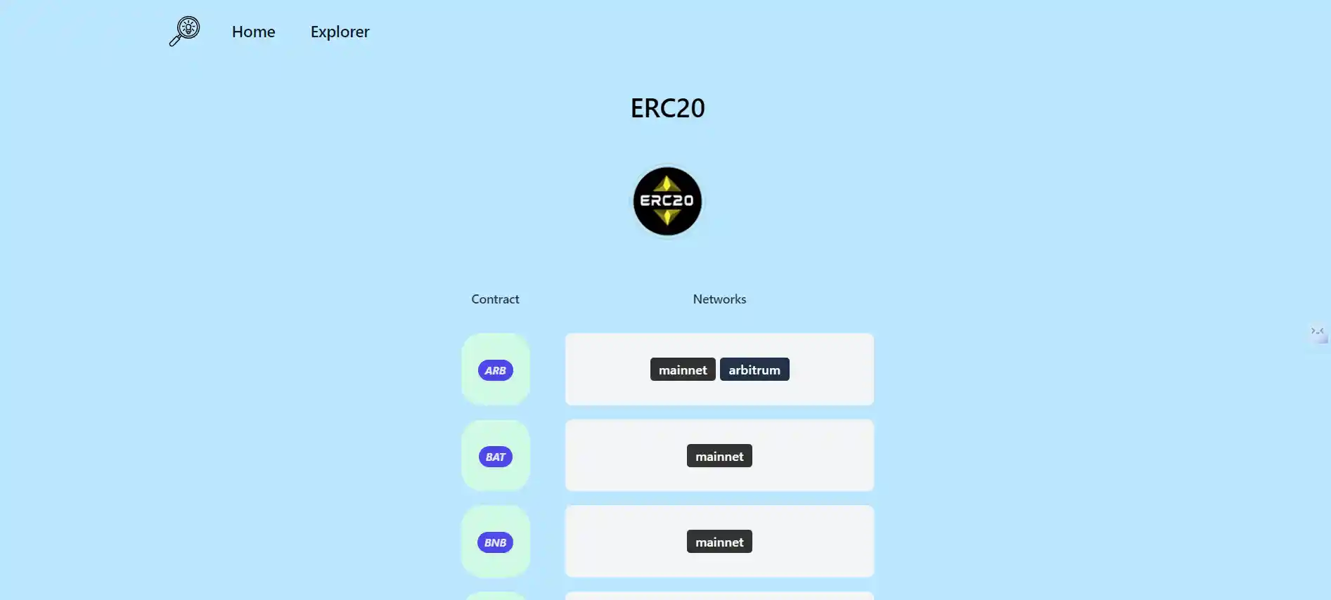 EVMExplorer Erc20